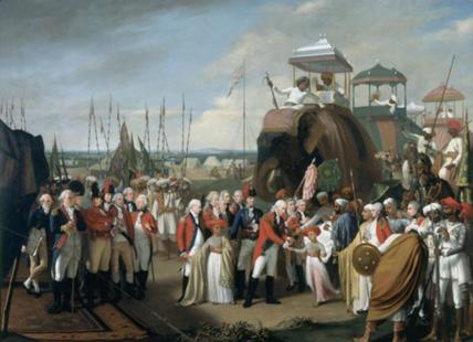 General Venables makes treaty in India