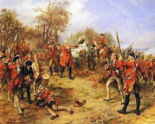 King George II leads the way to victory, Battle of Dettingen