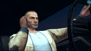 Jason in the car in the first mission of the game