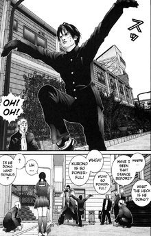 Gantz Kurono's fighting stance