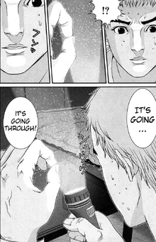 Hiroto moving the dust particles on his first attempt