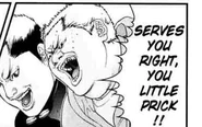 Haruya showing his rudeness