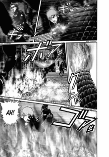 Gantz Hiroto engulfed in flames