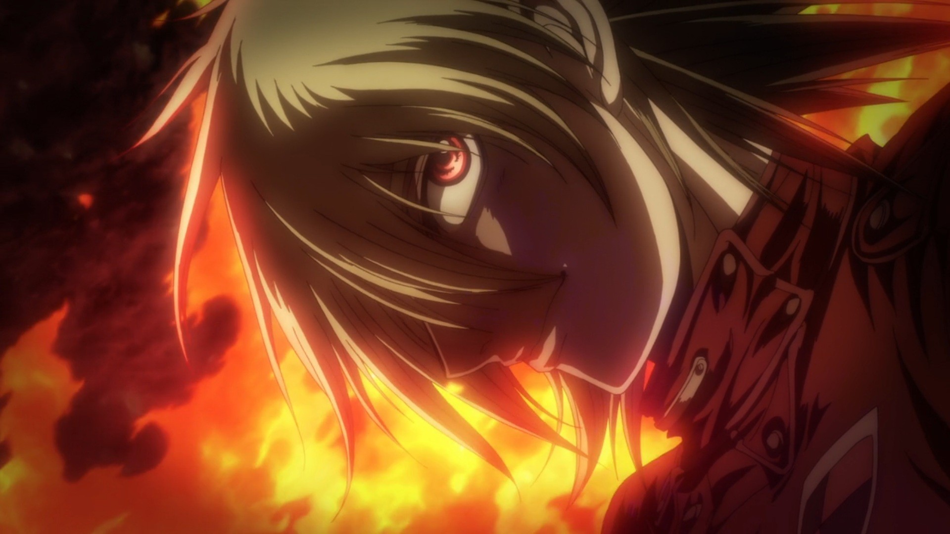 Download Captivating Hellsing Anime Character In Action Wallpaper