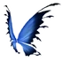 Blue Black Fairy Wings