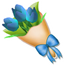 Blue Tulip Bouquet