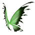 Green Black Fairy Wings
