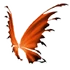 Black Orange Fairy Wings