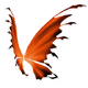 Black Orange Fairy Wings