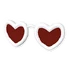 White Heart-Shaped Glasses