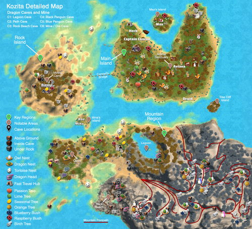 Kozita Detailed Map Icons