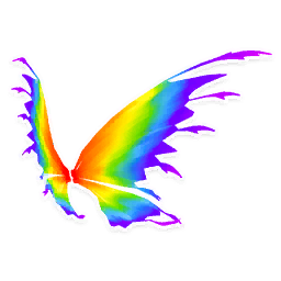 rainbow fairy wings