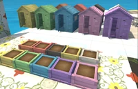 White items are dyed pastel colors