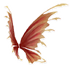 Red and Gold Fairy Wings