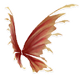 Red Gold Fairy Wings