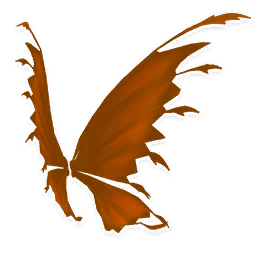 orange fairy wings