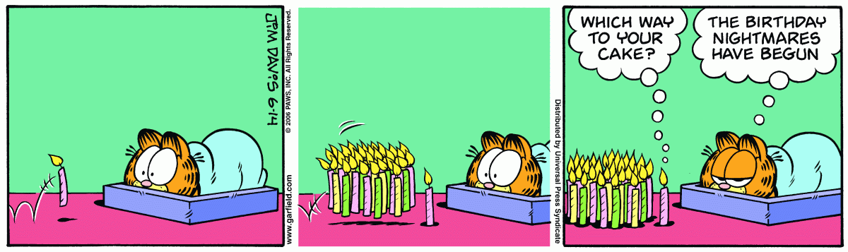 garfield comics birthday