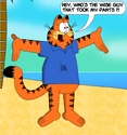 Garfield on holidays. Drawn in 2013.