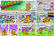 Sixth Panel: Garfield's right whiskers are disconnected.