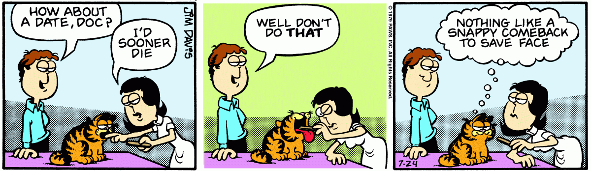 garfield thanksgiving comic strip