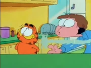 Spray Soda Pop: Jon is thrust backwards by a shaken soda can.