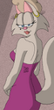 Mona in refashioned dress.
