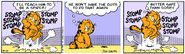 Garfield stomps spiders for the first time.