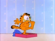 False Start: Garfield experiences a false start while he gets up.