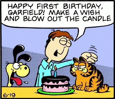 garfield comics birthday