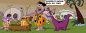 Prehistoric Garfield meets the Flintstones.