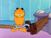 Special Joke for Jon: Garfield pranks Jon by hooking him to a plane headed for Italy.