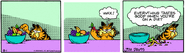 Garfield's first time eating an inedible object on a diet.