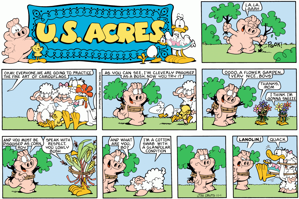 U S Acres November 1987 Comic Strips Garfield Wiki Fandom