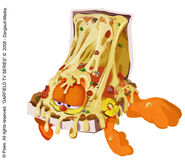 Garfield in pizzabox concept