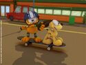 Garfield on skateboard