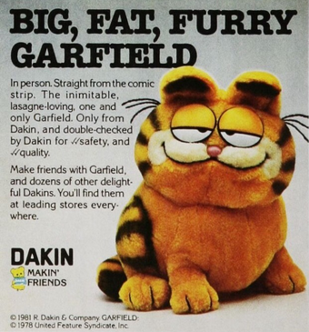 garfield plush 1981