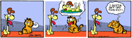 Garfield's first time hallucinating on a diet.