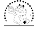 First concept for a logo with Garfield.