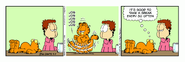 Garfield's first time jogging since when he tried in 1983