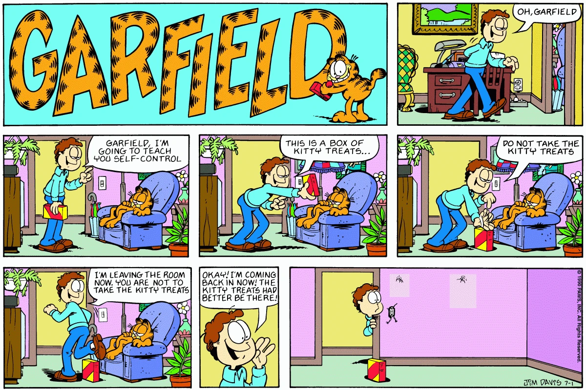 Garfield, July 1990 comic strips Garfield Wiki Fandom