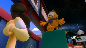 Garfield encourages Odie to join him on an imaginary journey to catch a criminal.
