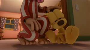 Jon tries to comfort Odie, who misses Lyman even more.