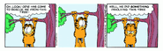 Start a "Tree Week" with Odie marking a tree.