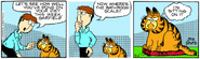 Garfield's first time on a scale post diet week.