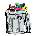 Cropped Trash Bin