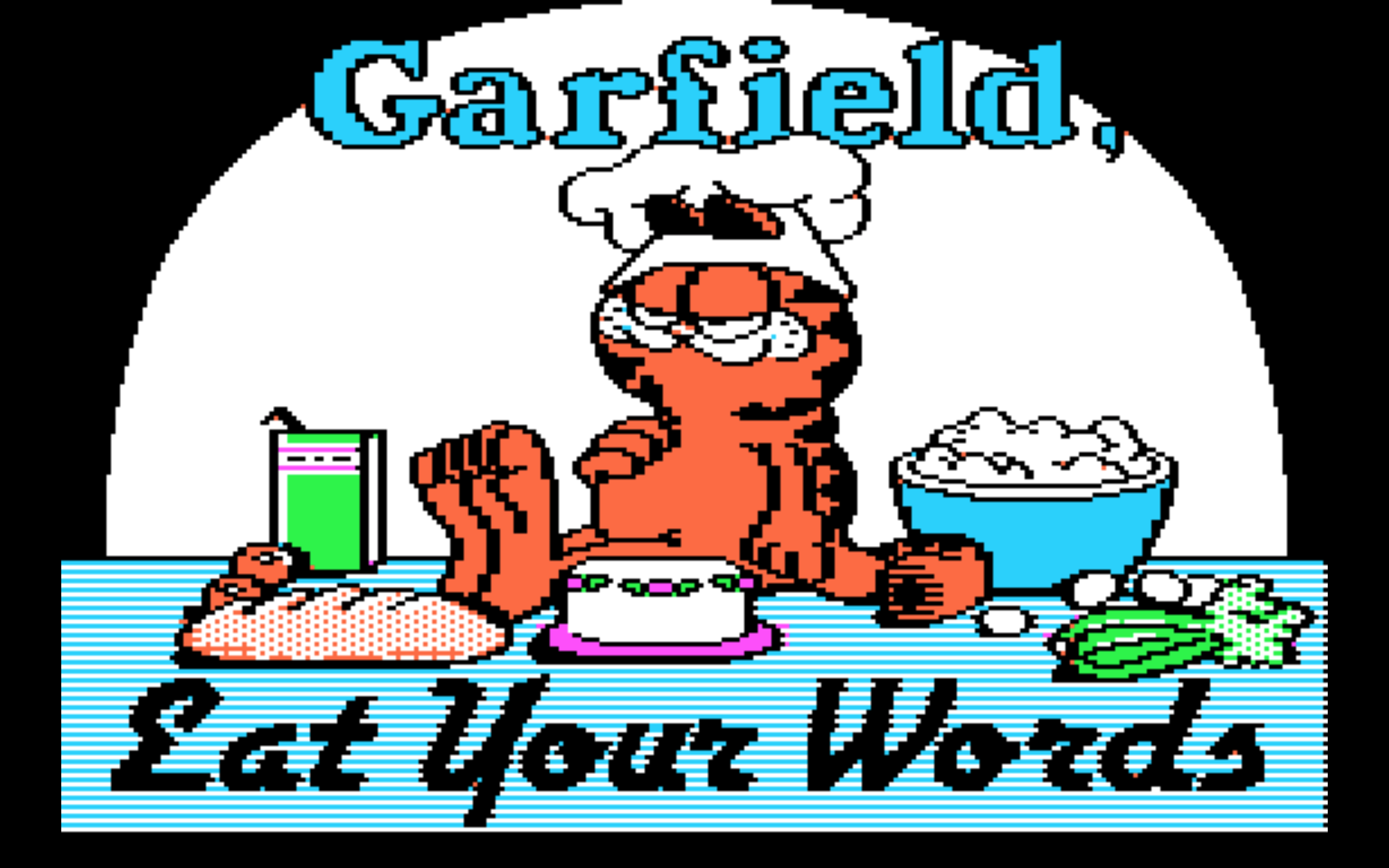 garfield eating