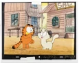 Production background with a Garfield & Penelope cel from "The Third Penelope Episode"