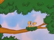 chirp innocently in a tree.