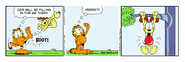 Odie, the perfect stunt double.