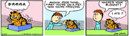 Garfield ate his blanket.